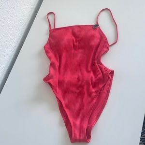 Pink High Waist Swimsuit Size M